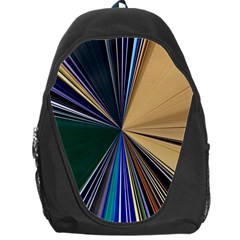 Blue Hexagon Pattern Backpack Bag by Cemarart