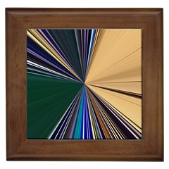 Zig Zag Pattern Geometric Design Framed Tile by Cemarart