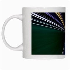 Zig Zag Pattern Geometric Design White Mug by Cemarart