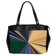 Zig Zag Pattern Geometric Design Oversize Office Handbag (2 Sides) by Cemarart