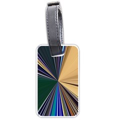 Zig Zag Pattern Geometric Design Luggage Tag (one Side) by Cemarart