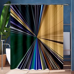 Zig Zag Pattern Geometric Design Shower Curtain 60  X 72  (medium)  by Cemarart