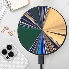 Blue Hexagon Pattern Wireless Fast Charger(black) by Cemarart