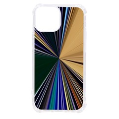 Blue Hexagon Pattern Iphone 13 Mini Tpu Uv Print Case by Cemarart