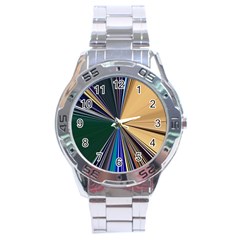 Leaves Plant Foliage Green Stainless Steel Analogue Watch by Cemarart