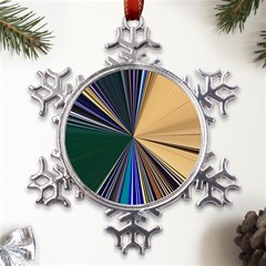 Leaves Plant Foliage Green Metal Large Snowflake Ornament by Cemarart