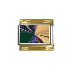 Colorful Centroid Line Stroke Gold Trim Italian Charm (9mm) by Cemarart