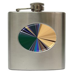 Colorful Centroid Line Stroke Hip Flask (6 Oz) by Cemarart