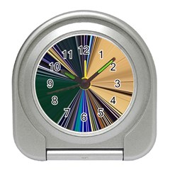 Colorful Centroid Line Stroke Travel Alarm Clock by Cemarart