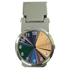 Colorful Centroid Line Stroke Money Clip Watches by Cemarart