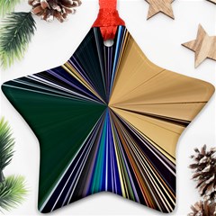 Colorful Centroid Line Stroke Star Ornament (two Sides) by Cemarart