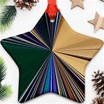 Colorful Centroid Line Stroke Star Ornament (Two Sides) Front