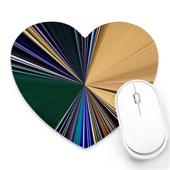 Colorful Centroid Line Stroke Heart Mousepad by Cemarart