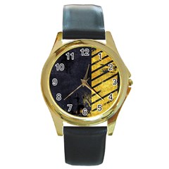  Round Gold Metal Watch by nateshop