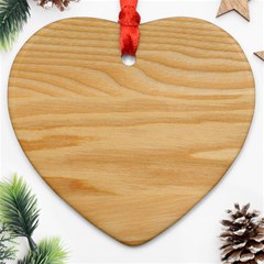 Light Wooden Texture, Wooden Light Brown Background Ornament (heart)