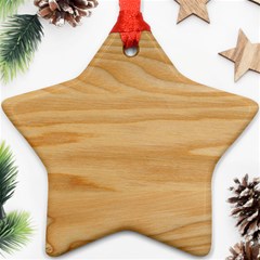 Light Wooden Texture, Wooden Light Brown Background Ornament (star) by nateshop