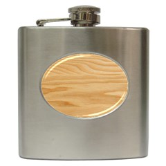 Light Wooden Texture, Wooden Light Brown Background Hip Flask (6 Oz) by nateshop