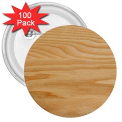 Light Wooden Texture, Wooden Light Brown Background 3  Buttons (100 Pack)  by nateshop