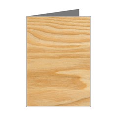 Light Wooden Texture, Wooden Light Brown Background Mini Greeting Card by nateshop