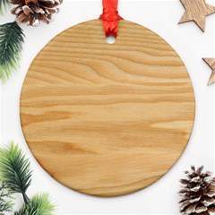 Light Wooden Texture, Wooden Light Brown Background Round Ornament (two Sides) by nateshop