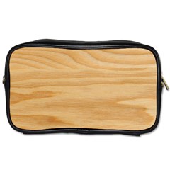 Light Wooden Texture, Wooden Light Brown Background Toiletries Bag (one Side) by nateshop