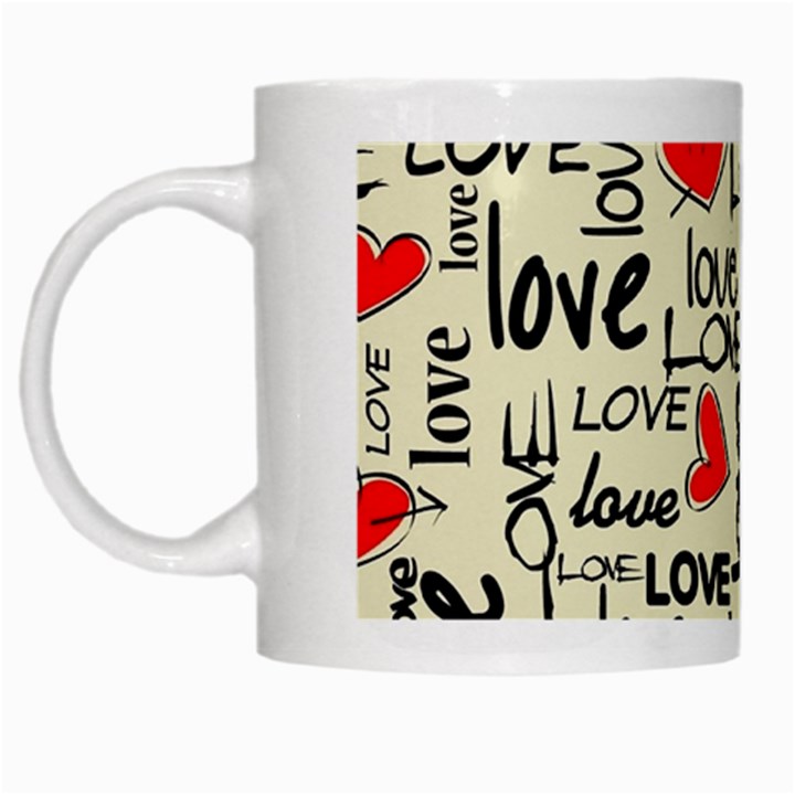 Love Abstract Background Love Textures White Mug