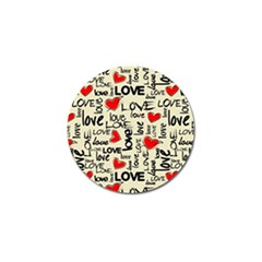 Love Abstract Background Love Textures Golf Ball Marker by nateshop