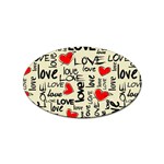 Love Abstract Background Love Textures Sticker Oval (10 pack) Front