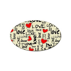 Love Abstract Background Love Textures Sticker Oval (100 Pack) by nateshop