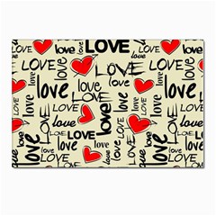 Love Abstract Background Love Textures Postcard 4 x 6  (pkg Of 10) by nateshop