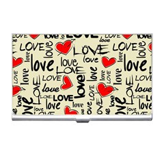 Love Abstract Background Love Textures Business Card Holder by nateshop