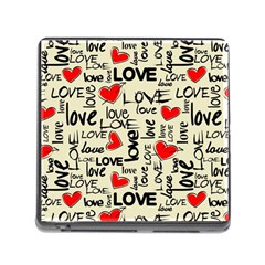 Love Abstract Background Love Textures Memory Card Reader (square 5 Slot) by nateshop