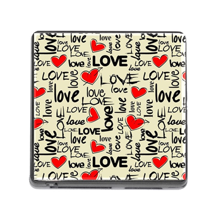 Love Abstract Background Love Textures Memory Card Reader (Square 5 Slot)