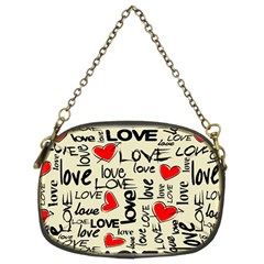 Love Abstract Background Love Textures Chain Purse (two Sides) by nateshop