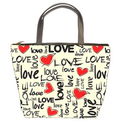 Love Abstract Background Love Textures Bucket Bag by nateshop