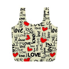 Love Abstract Background Love Textures Full Print Recycle Bag (m) by nateshop