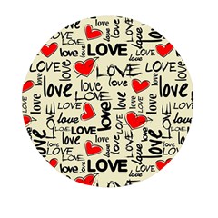 Love Abstract Background Love Textures Mini Round Pill Box by nateshop