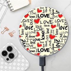 Love Abstract Background Love Textures Wireless Fast Charger(white) by nateshop