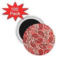 Paisley Red Ornament Texture 1 75  Magnets (100 Pack)  by nateshop