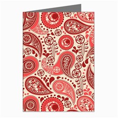 Paisley Red Ornament Texture Greeting Cards (pkg Of 8) by nateshop