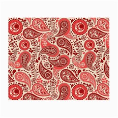 Paisley Red Ornament Texture Small Glasses Cloth by nateshop