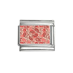 Paisley Red Ornament Texture Italian Charm (9mm) by nateshop