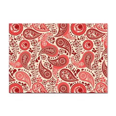 Paisley Red Ornament Texture Sticker A4 (100 Pack) by nateshop