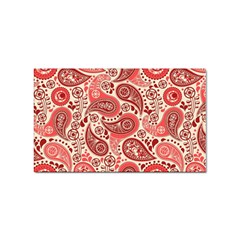 Paisley Red Ornament Texture Sticker (rectangular) by nateshop