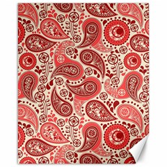 Paisley Red Ornament Texture Canvas 16  X 20  by nateshop