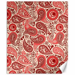 Paisley Red Ornament Texture Canvas 20  X 24  by nateshop