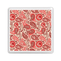 Paisley Red Ornament Texture Memory Card Reader (square) by nateshop