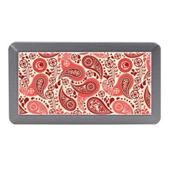 Paisley Red Ornament Texture Memory Card Reader (mini) by nateshop