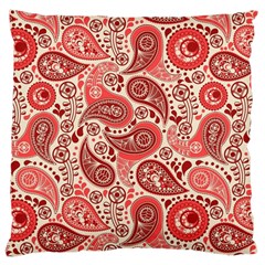 Paisley Red Ornament Texture Large Cushion Case (two Sides) by nateshop