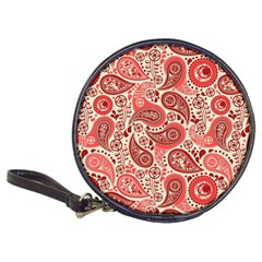 Paisley Red Ornament Texture Classic 20-cd Wallets by nateshop